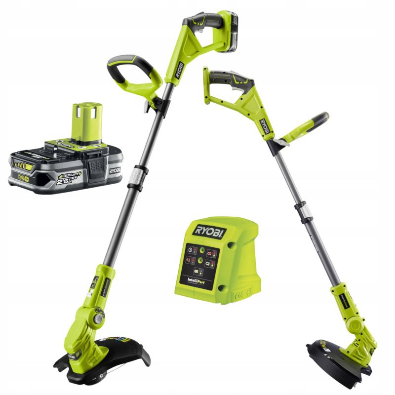 Zestaw Podkaszarka Akumlatorowa 30cm i Akumlatorowa Wykaszarka RYOBI z Akumulatorem 2.5Ah i Ładowarką
