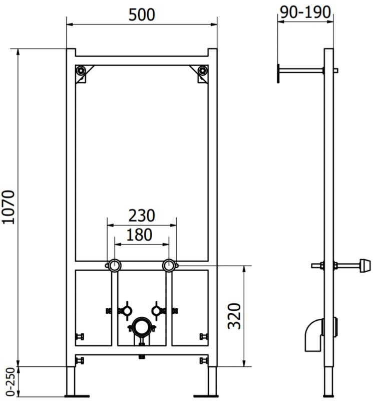 Zestaw podtynkowy Mexen Sofia czarny mat 48 cm 1 szt.