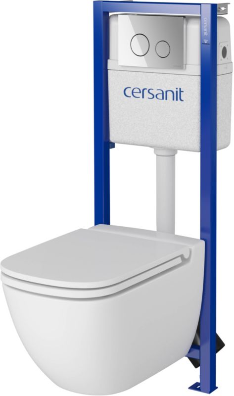 Zestaw podtynkowy WC Cersanit Caspia przycisk chrom
