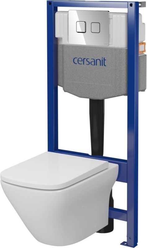 Zestaw podtynkowy WC Cersanit Luvio przycisk chrom