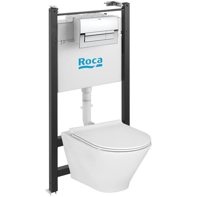 Zestaw podtynkowy WC Roca Heracles przycisk chrom