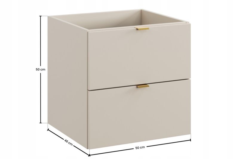 Zestaw podumywalkowa Comad Dalia Cashmere szafka 50 cm wisząca kaszmir 1 szt.