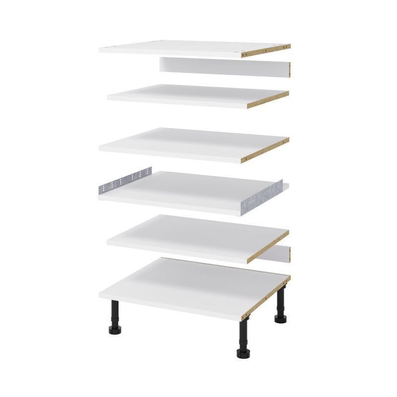 Zestaw półek do szafki AGD GoodHome 60 cm biały