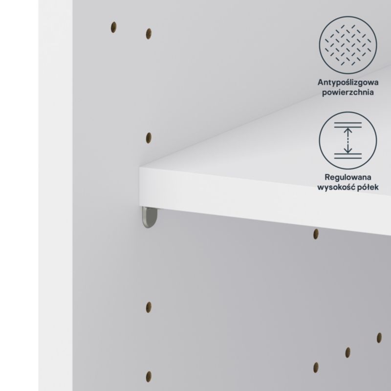 Zestaw półek do szafki AGD GoodHome 60 cm biały