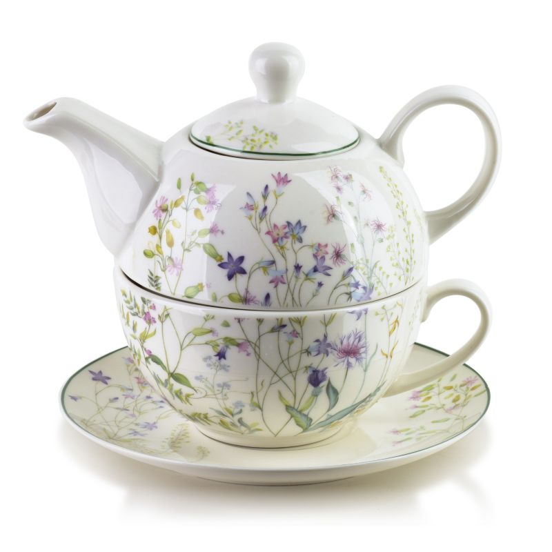 Zestaw porcelanowy AFFEKDESIGN Faccia Verde 280/410ml biało-zielony 2szt