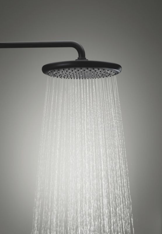 Zestaw prysznicowy ścienny Grohe Vitalio Start System 250 termostatyczny czarny mat z deszczownicą 1 szt.