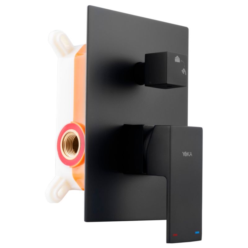 Zestaw prysznicowy DUAL30 Yoka Home podtynkowy panel z deszczownicą 30 cm czarny - 1 szt.