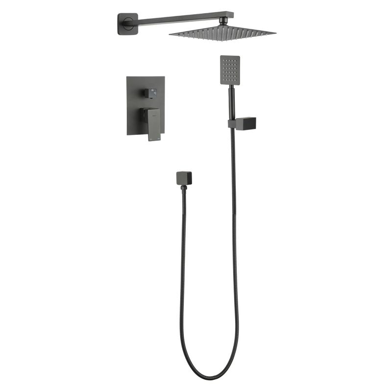 Zestaw prysznicowy DUAL30 Yoka Home podtynkowy panel z deszczownicą 30 cm czarny - 1 szt.