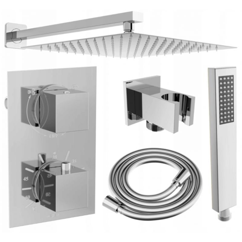 Zestaw prysznicowy Mexen Cube chrom 30 cm 1 szt.