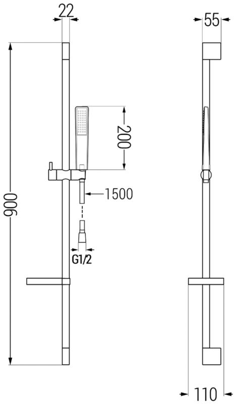 Zestaw prysznicowy Mexen DS chrom 785724583-00 1 szt.