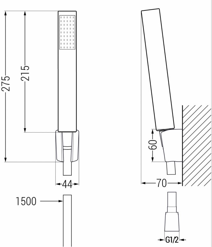 Zestaw prysznicowy Mexen R-77 czarny 1 szt.