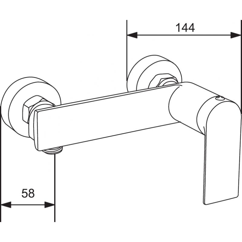 Zestaw prysznicowy Mexen Zero czarny  71114DS62-70 1 szt.