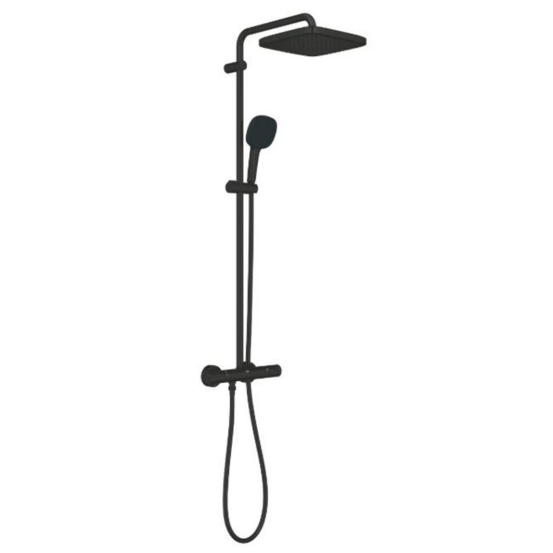 Zestaw prysznicowy naścienny GROHE Vitalio Comfort 250 z termostatem czarny mat 1szt