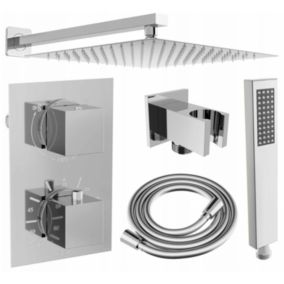 Zestaw prysznicowy podtynkowy Mexen Cube chrom 25 cm 1 szt.