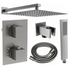 Zestaw prysznicowy podtynkowy Mexen Cube grafit 25 cm 1 szt.