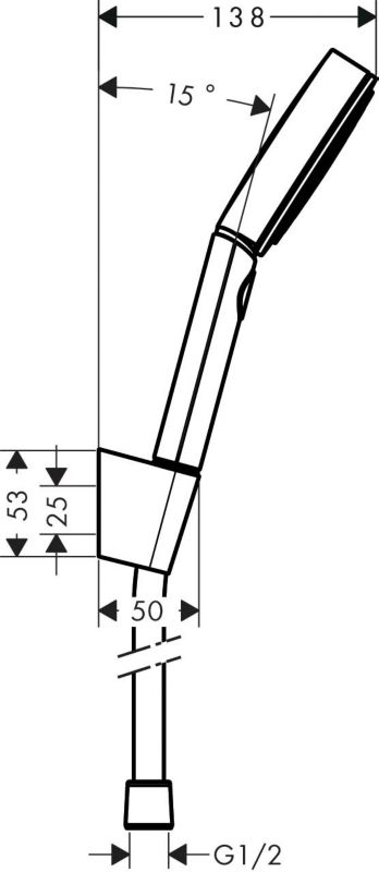 Zestaw prysznicowy punktowy Hansgrohe Pulsify Select 3-funkcyjny czarny