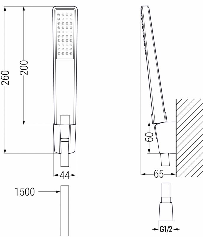 Zestaw prysznicowy punktowy Mexen R-72 chrom 1 szt.