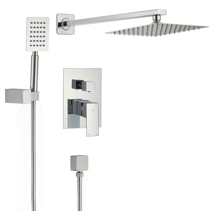 Zestaw prysznicowy Yoka Home DUAL30 podtynkowy panel bateria chrom z deszczownicą 30 cm 1 szt.