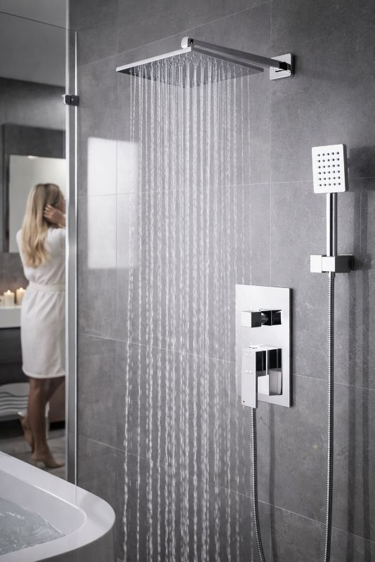 Zestaw prysznicowy Yoka Home DUAL30 podtynkowy panel bateria chrom z deszczownicą 30 cm 1 szt.