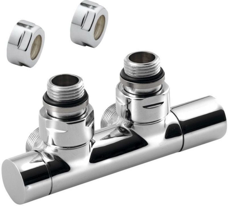 Zestaw przyłączeniowy zespolony Sapho Twin 50 mm chrom, zawór zwrotny, złączki CU, Alupex 1 szt.