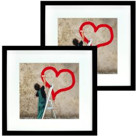 Zestaw ramek na zdjęcia BD art kwadratowe 28x28 cm z passe-partout czarne 2 szt.