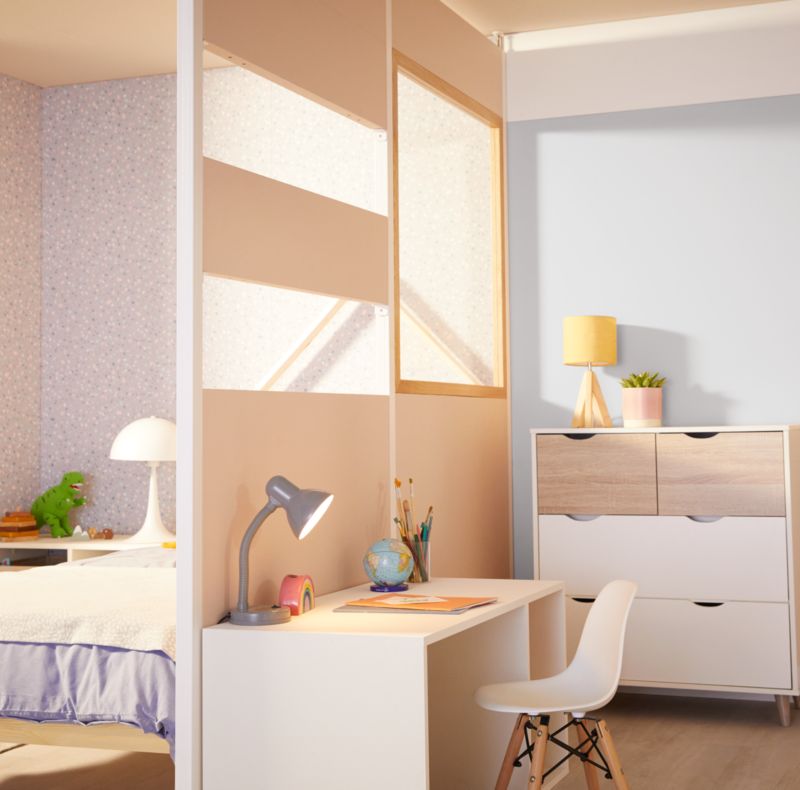 Zestaw sekcji działowej GoodHome Alara biały 2 szt.
