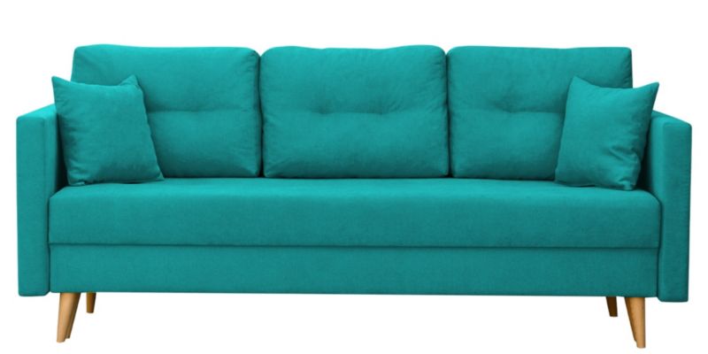 Zestaw skandynawski Bonni sofa 2xfotel 2xpodnóżek Turkusowy 1 szt.