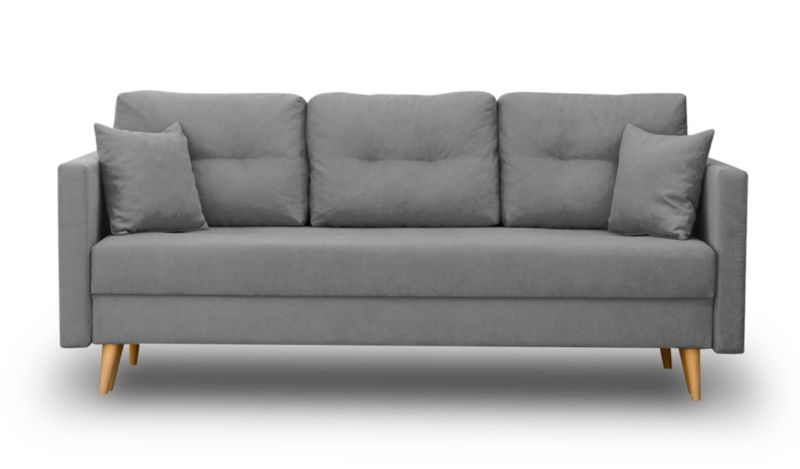 Zestaw skandynawski sofa fotel podnóżek Bonni Lahti/Denver Szary 1 szt.