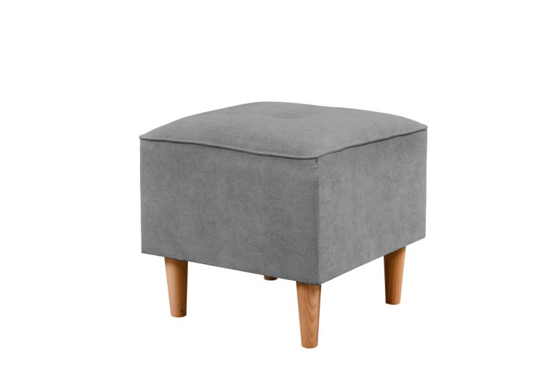 Zestaw skandynawski sofa fotel podnóżek Bonni Lahti/Denver Szary 1 szt.