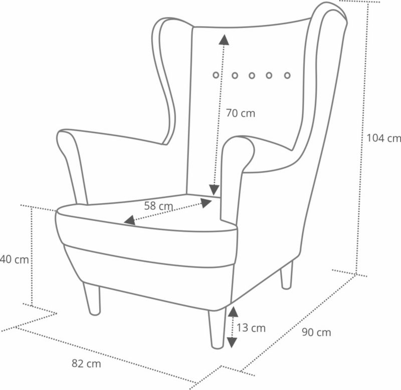 Zestaw skandynawski sofa fotel podnóżek Bonni Lahti/Denver Szary 1 szt.