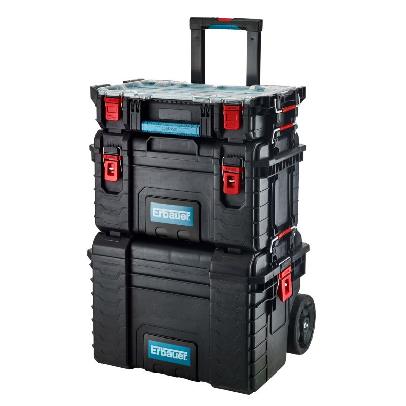 Zestaw skrzynek narzędziowych Erbauer ConnecX 3 szt. Majsterkowanie w