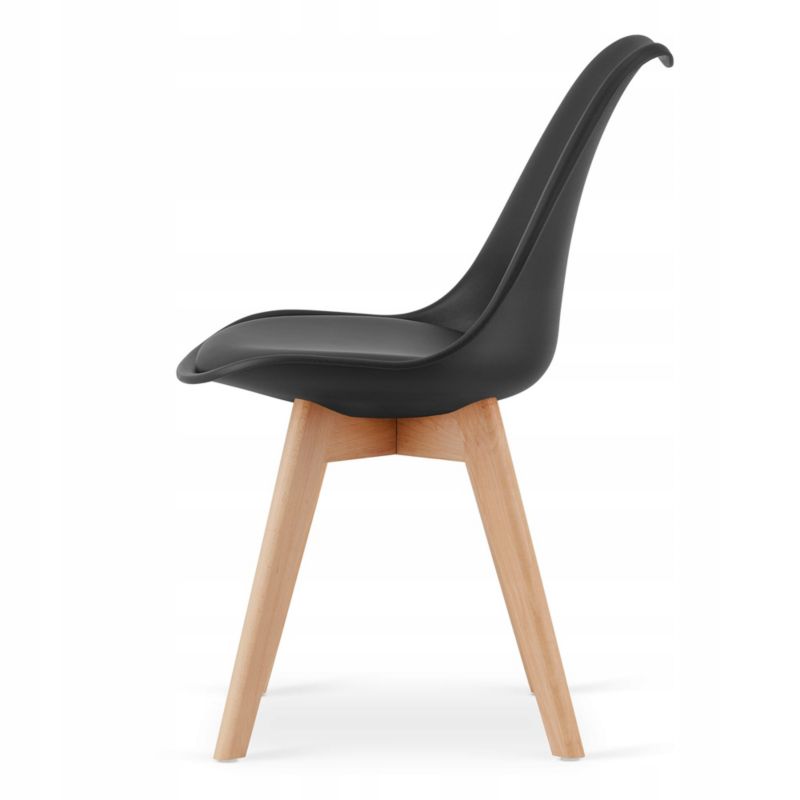 Zestaw Songmics stół kwadratowy 120x80cm dąb craft + 4 krzesła czarne 1 kpl.