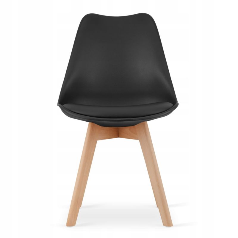 Zestaw Songmics stół kwadratowy 120x80cm dąb craft + 4 krzesła czarne 1 kpl.