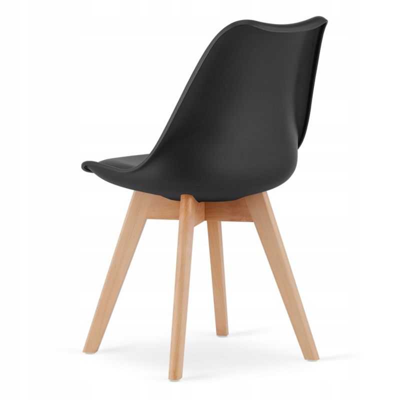 Zestaw Songmics stół kwadratowy 120x80cm dąb craft + 4 krzesła czarne 1 kpl.