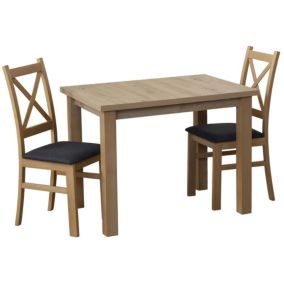 Zestaw stół 100x70 z 2 krzesłami Bonni M010-2 Dąb Artisan 1 kpl.