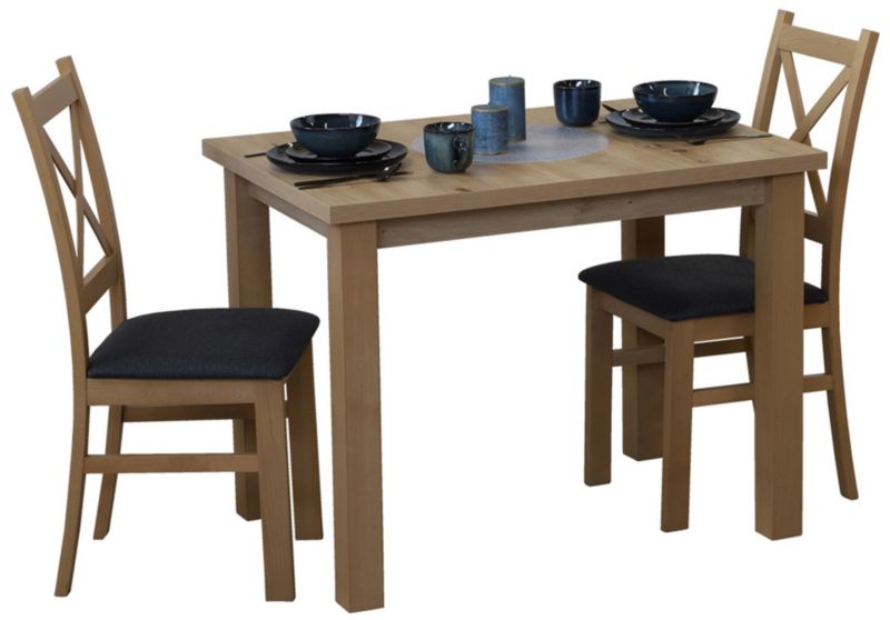 Zestaw stół 100x70 z 2 krzesłami Bonni M010-2 Dąb Artisan 1 kpl.