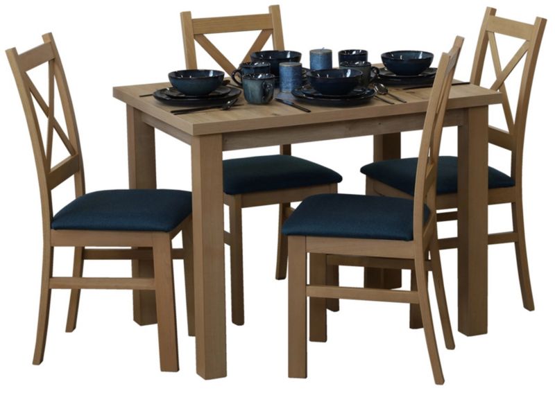 Zestaw stół 100x70 z 4 krzesłami Bonni M013-4 Dąb Artisan 1 kpl.