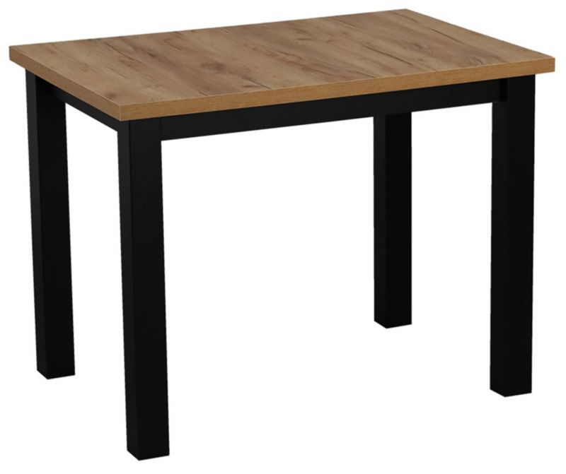 Zestaw stół 100x70 z 4 krzesłami Bonni M019-4 Czarny/Dąb Craft 1 kpl.
