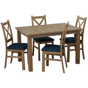 Zestaw stół 150/190x80 rozkładany z 4 Bonni M015-4 Dąb Artisan 1 kpl.