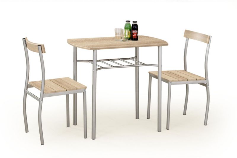 Zestaw stół + 2 krzesła Halmar dąb sonoma MDF 82x50x75 cm 1 kpl.