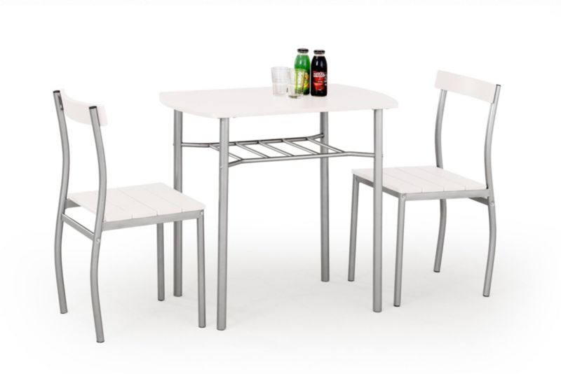 Zestaw stół i 2 krzesła Halmar biały MDF 82x50x75 cm 1 kpl