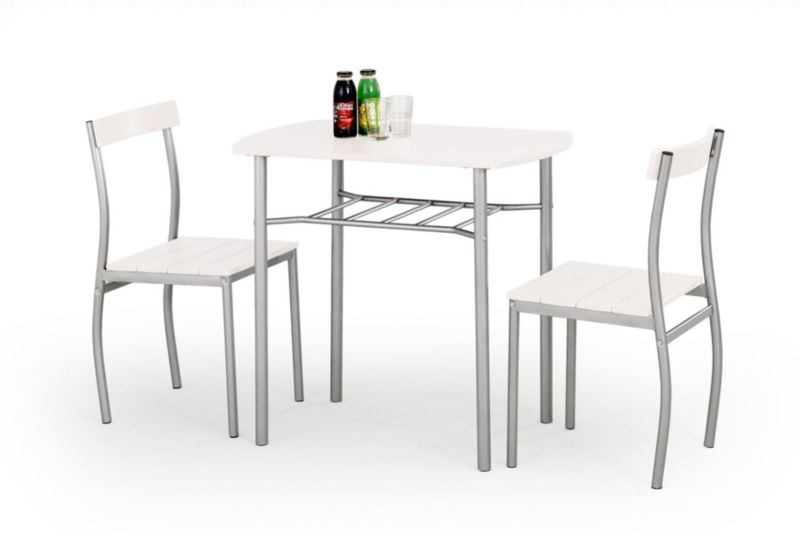 Zestaw stół i 2 krzesła Halmar biały MDF 82x50x75 cm 1 kpl