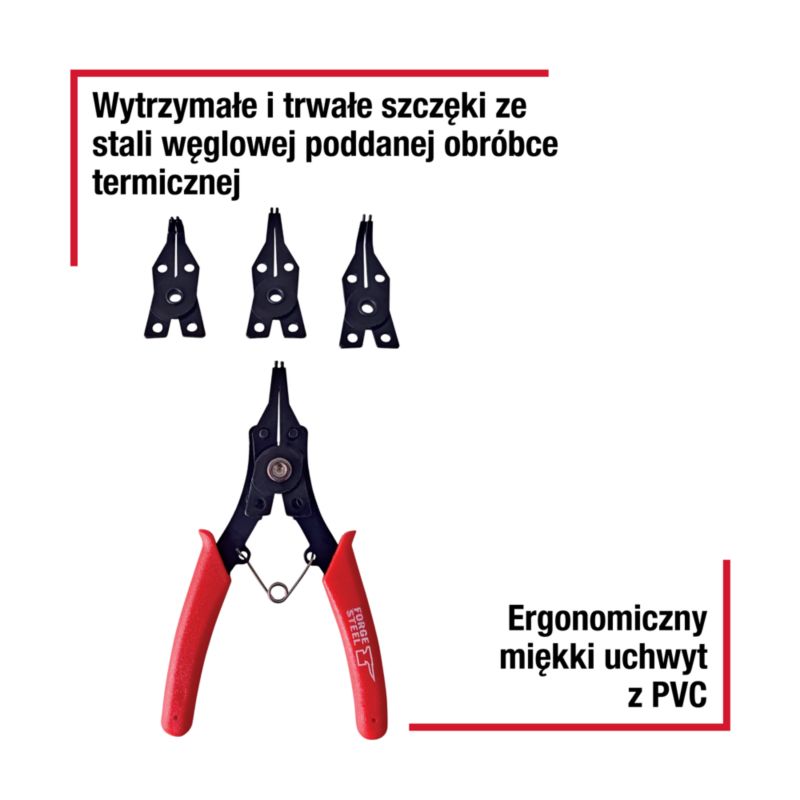 Zestaw szczypiec do pierścieni Forge Steel 4 sztuki
