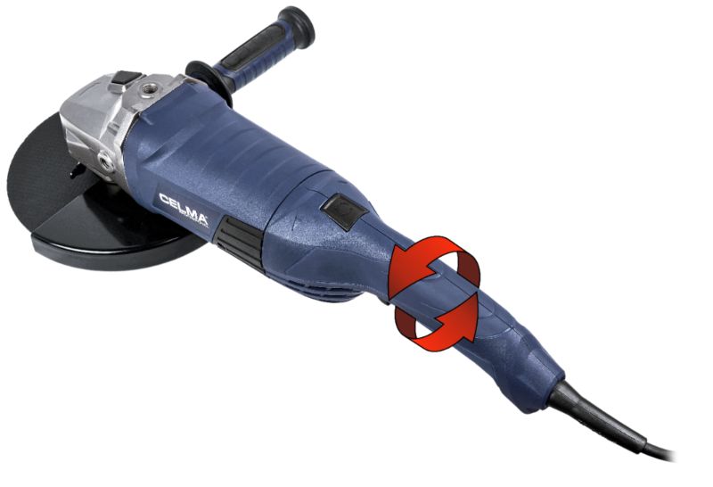 Zestaw Szlifierka kątowa CELMA Professional PRAg 230GEO 2500W 230mm + miara MAKITA 3,5m 1 szt.
