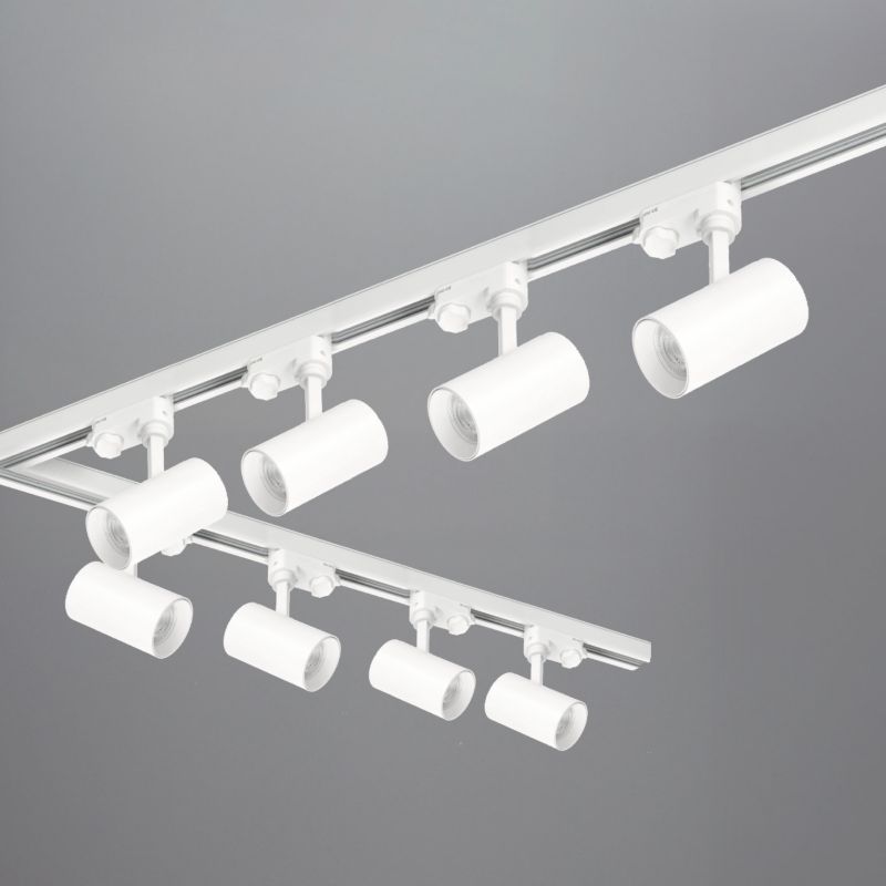 3-fázová lišta sada Kobi lišta 1m+1m+2m, 8x lampa, I + L konektor bílý 1 sada.
