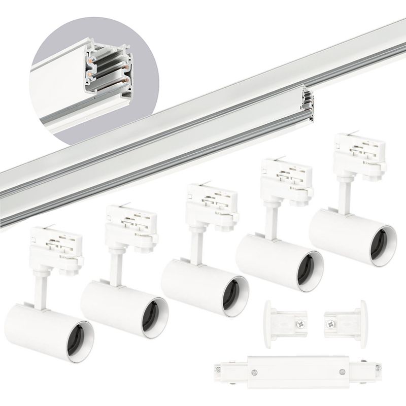 3-fázová lišta sada Kobi lišta 1m+2m, I vnější, 5x lampa, 2x čepice 1 sada.