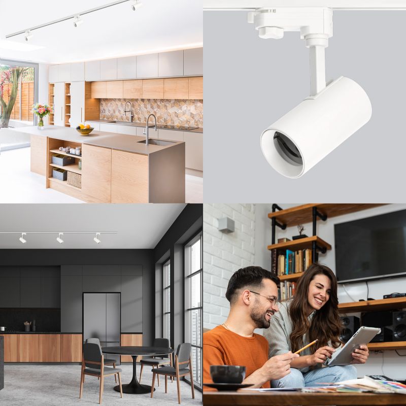 3-fázová sada lišt, lišta 1m+2m, 6x lampa, přímá spojka 1 sada.