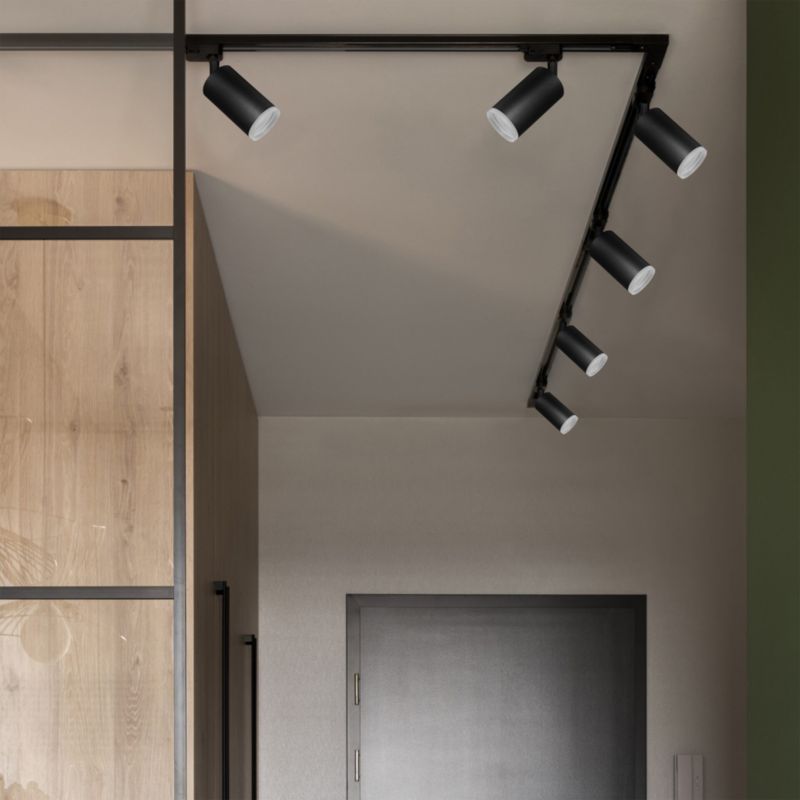 Zestaw szynowy LOFT LONDON Sanico Goldlux 6xGU10 czarny szyna 2x1m łącznik centralny 1F IP20 1 szt.