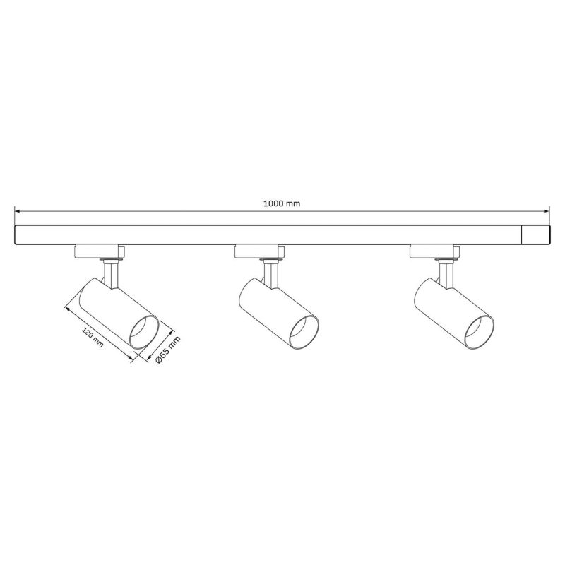 Zestaw szynowy SHARK Sanico Goldlux 3x10W LED COB 1-fazowy biały 4000K IP20 1 szt.