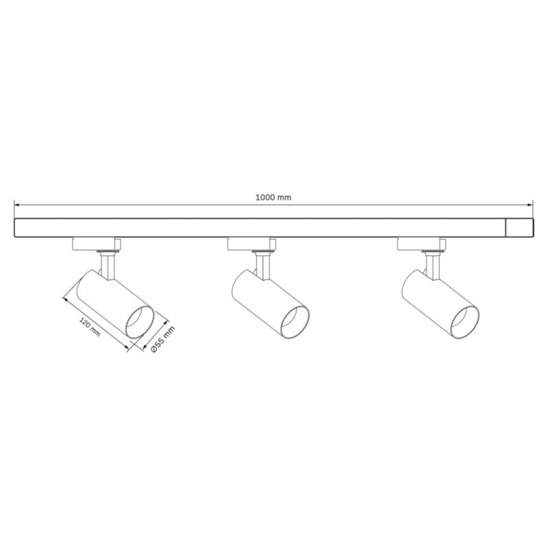 Zestaw szynowy SHARK Sanico Goldlux 3x10W LED COB 1-fazowy biały 4000K IP20 1 szt.